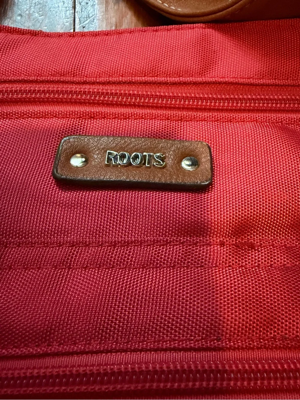 Roots Red And Brown Crossbody Purse